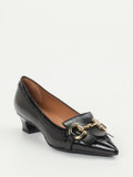 Andrea Puccini – Kitten-Heel-Pumps aus Lackleder Schwarz