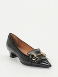 Andrea Puccini - Slipper aus Lackleder in schwarz