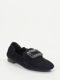 Andrea Puccini – Loafer aus Veloursleder Dunkelblau