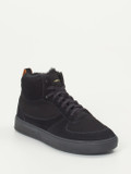 Henderson – High-Top Sneaker aus Veloursleder schwarz