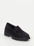 Sioux – Loafer aus Veloursleder in Tiefschwarz