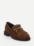 Mannori - Slipper aus Veloursleder in braun