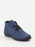 Semler - Schnürstiefelette aus Veloursleder