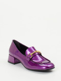 Andrea Puccini – Loafer aus Lackleder Violett-Metallic