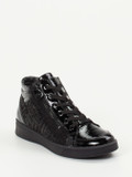 Ara – Schnürstiefelette aus Lackleder Schwarz