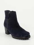 Gabor Comfort – Stiefelette aus Veloursleder dunkelblau