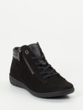 Hartjes – Schnürstiefelette aus Nubukleder schwarz