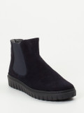 Semler – Chelsea-Stiefelette aus Veloursleder dunkelblau
