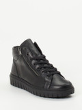 Semler – High-Top Sneaker aus Kalbleder schwarz