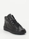 Semler – High-Top Sneaker aus Kalbleder schwarz