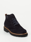 Semler – Schnürboots aus Veloursleder Dunkelblau