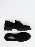 Kennel & Schmenger – Chunky-Loafer aus Veloursleder schwarz