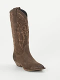 Konstantin Starke – Westernstiefel aus Veloursleder Braun