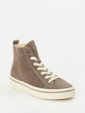 Gabor – Schnürstiefelette aus Veloursleder taupe