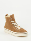 Gabor – High-Top Sneaker aus Veloursleder karamellbraun
