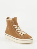 Gabor – High-Top Sneaker aus Veloursleder karamellbraun