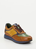 Galizio Torresi – Sneaker aus Leder-Mix cognacfarben