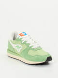 Kangaroos – Retro-Sneaker aus Veloursleder Pistaziengrün