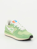 Kangaroos – Retro-Sneaker aus Veloursleder Pistaziengrün