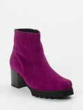 Semler – Stiefelette aus Veloursleder Magenta