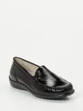 Waldläufer – Slipper aus Lackleder Schwarz
