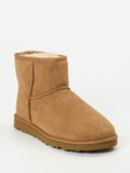 UGG – Lammfell-Boots aus Veloursleder karamellbraun