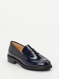 Mannori - Slipper aus Hochglanzleder in blau