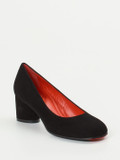 Pas de Rouge – Pumps aus Veloursleder schwarz