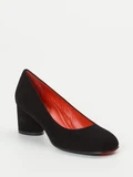 Pas de Rouge - Pumps aus Veloursleder in schwarz