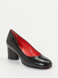 Pas de Rouge – Blockabsatz-Pumps aus Lammleder Schwarz