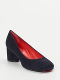 Pas de Rouge - Pumps aus Veloursleder in blau