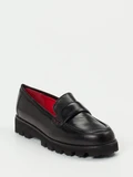 Pas de Rouge - Slipper aus Lammleder in schwarz
