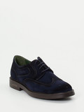 Galizio Torresi – Derby-Schnürschuh aus Veloursleder Dunkelblau