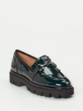 Andrea Puccini - Slipper aus Lackleder in blau