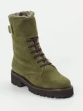 Mannori - Schnürstiefelette aus Veloursleder