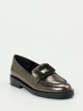 Konstantin Starke – Loafer aus Metallicleder anthrazit