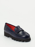 Pas de Rouge - Slipper aus Lammleder in blau