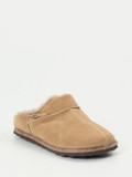 Rohde – Lammfell-Hausschuh aus Veloursleder sandbeige