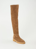 Andrea Puccini – Overknee-Stiefel aus Veloursleder Braun