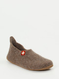 Living Kitzbühel – Hüttenschuhe aus Wollfilz braun