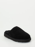 UGG – Lammfell-Pantoffeln aus Veloursleder schwarz