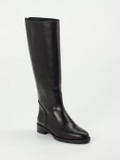 Andrea Puccini – Kniehohe Stiefel aus Kalbleder schwarz