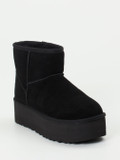 UGG – Stiefeletten aus Veloursleder Schwarz Plateau