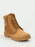 Palladium – Schnürboots aus Nubukleder in Camel