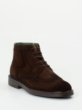 Galizio Torresi – Brogue-Boots aus Veloursleder Braun