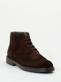 Galizio Torresi – Brogue-Boots aus Veloursleder Braun