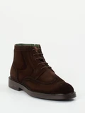 Galizio Torresi – Brogue-Boots aus Veloursleder Braun