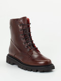 Pas de Rouge – Schnürboots aus Lammleder Dunkelbraun