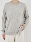 HURRAY – Pullover aus Feinstrick Hellgrau