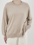 HURRAY – Pullover aus Feinstrick in Beigegrau